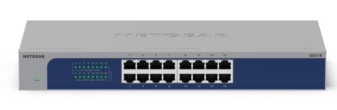 NETGEAR Unmanaged Switch GS516 16-Port GbE