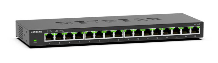 NETGEAR Unmanaged Essentials Switch GS316v3 - 8-Port GbE