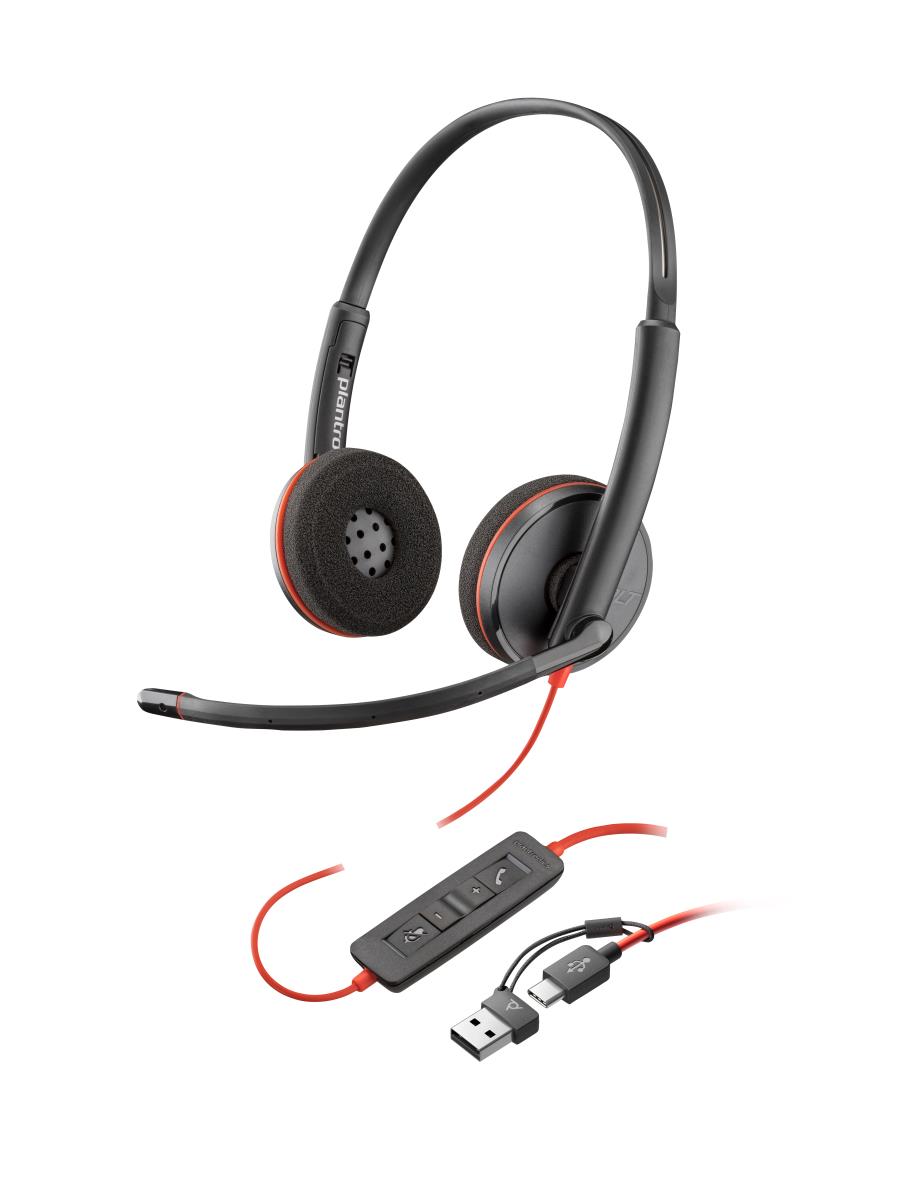 HP Headset Blackwire C3220 - Stereo - USB-c - Black