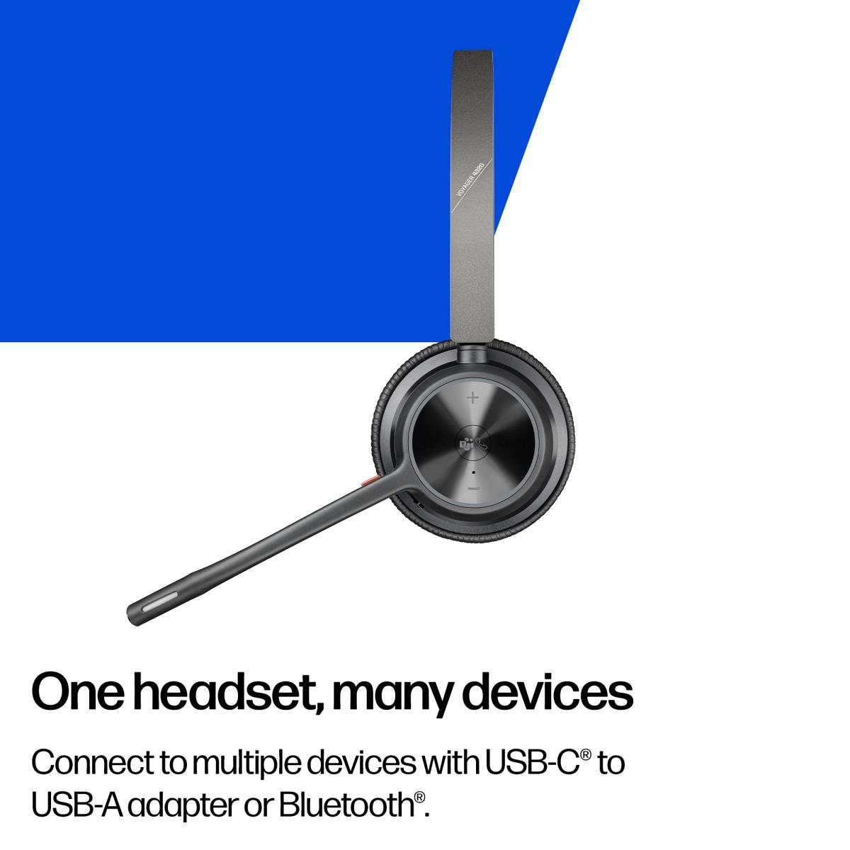HP Headset Voyager 4320 Microsoft Teams Certified - Stereo - USB-C Bluetooth - Without Charge Stand