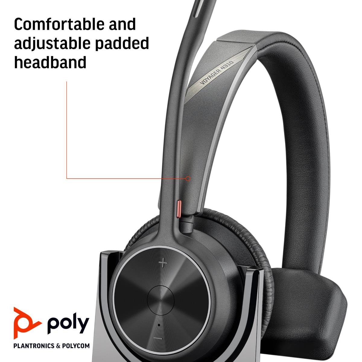 HP Headset Voyager 4310 Uc - Mono - USB-c Bluetooth With Charge Stand