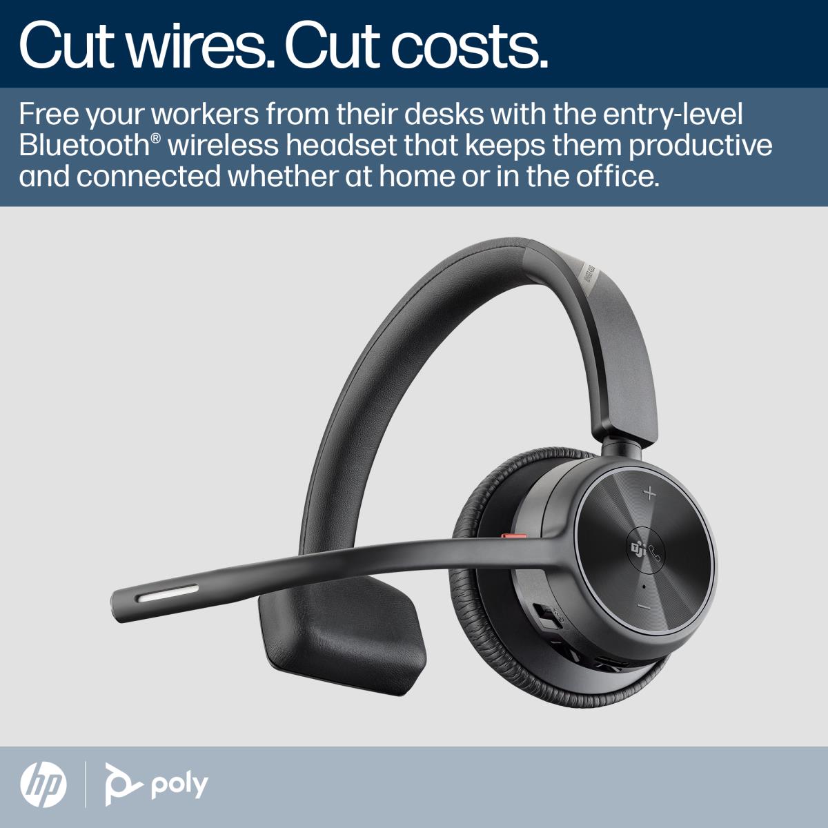 HP Headset Voyager 4310 Uc Microsoft - Mono - USB-a Bluetooth With Charge Stand
