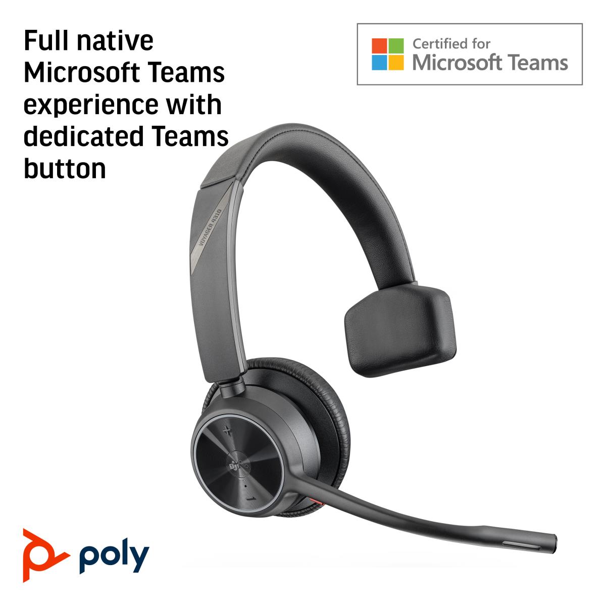 HP Headset Voyager 4310 Uc Microsoft - Mono - USB-c Bluetooth Without Charge Stand