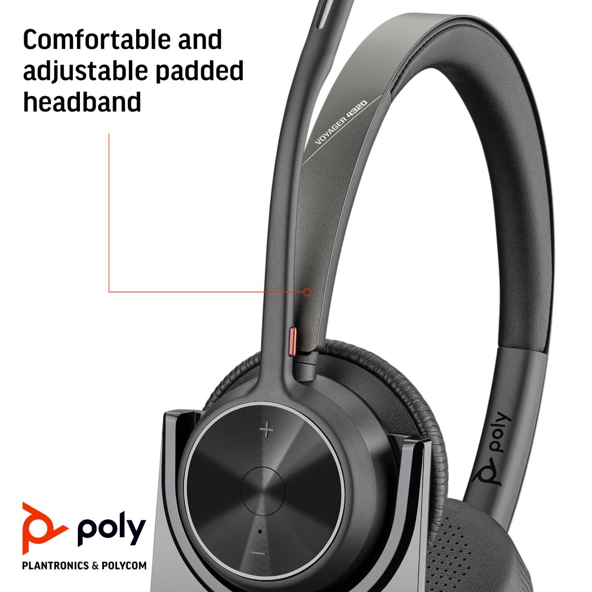 HP Headset Voyager 4320 Uc - Stereo - USB-a Bluetooth With Charge Stand