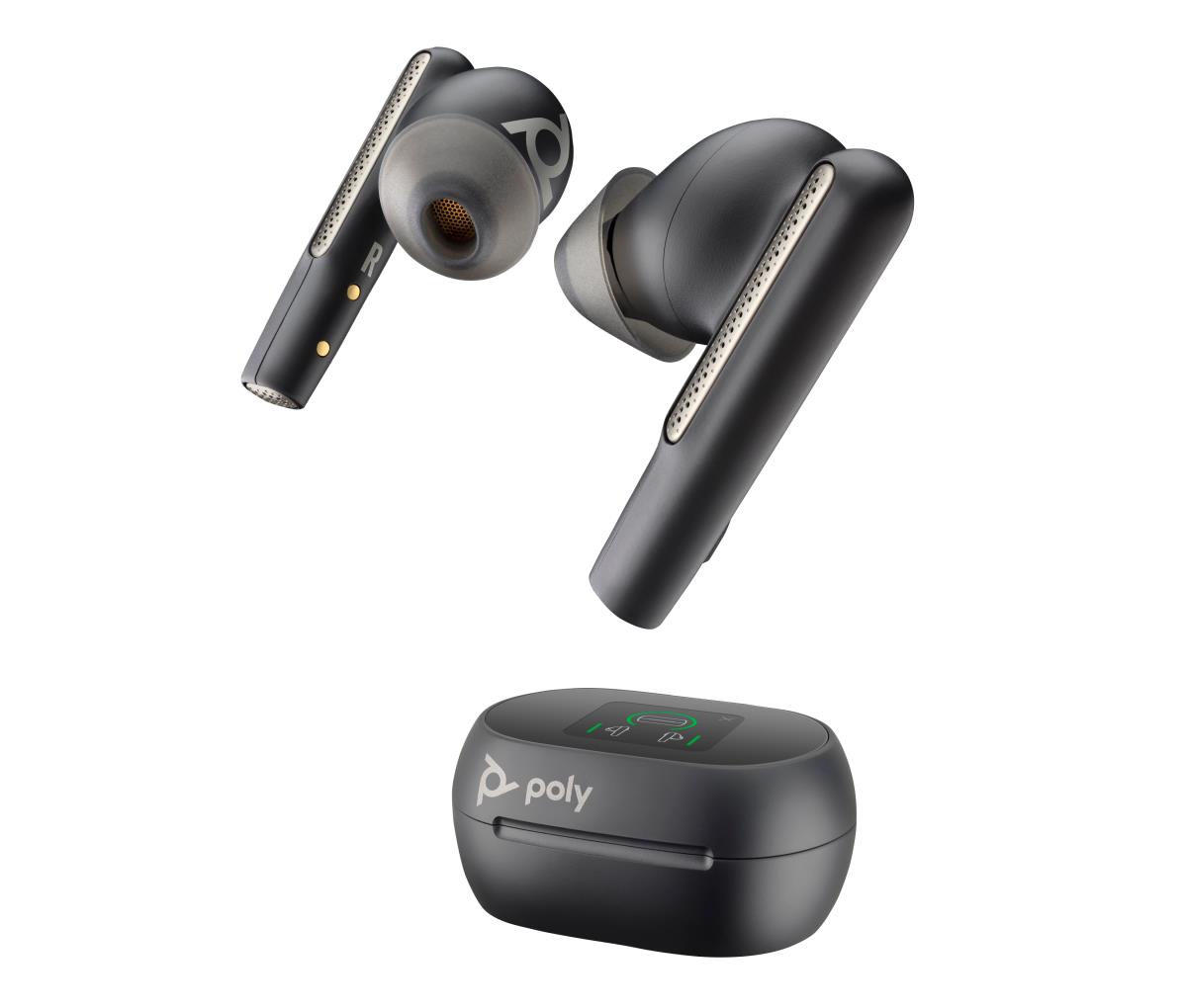 HP Voyager Free 60+ Uc Bluetooth Wireless Earbuds - Touchscreen Charge Case - USB-c - Black