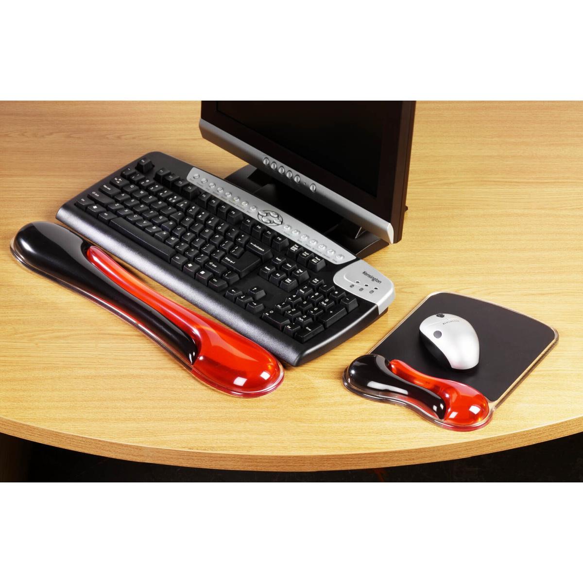 KENSINGTON Duo Gel Mouse Wristrest Wave Red / Black