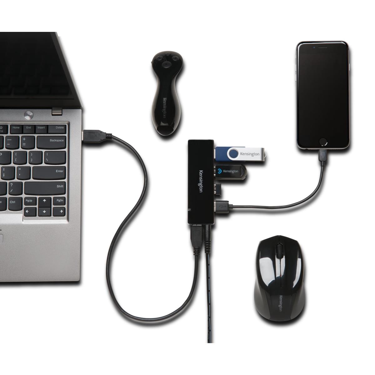 KENSINGTON USB 3.0 4 - Port Hub + Charging