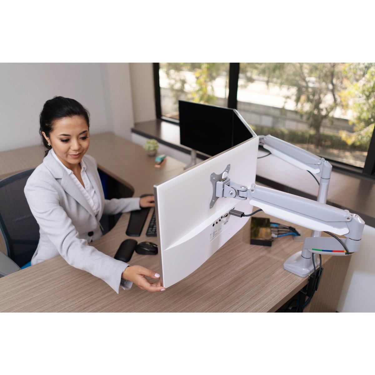 KENSINGTON Smartfit Height Adjustable Dual Monitor Arm