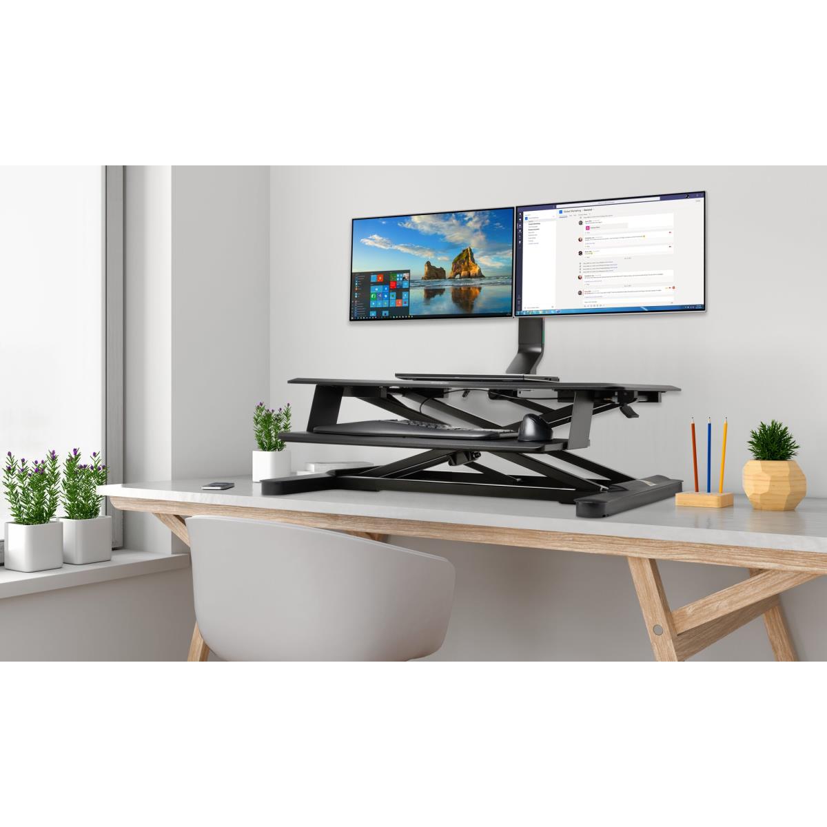 KENSINGTON Monitor Mount - Smartfit - Desk - 2 Monitor - Tilt/swivel/rotate - Up To 27in - Black