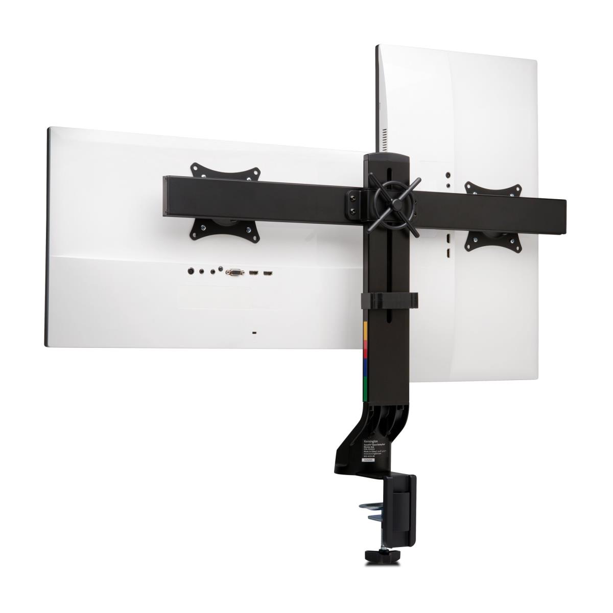 KENSINGTON Monitor Mount - Smartfit - Desk - 2 Monitor - Tilt/swivel/rotate - Up To 27in - Black