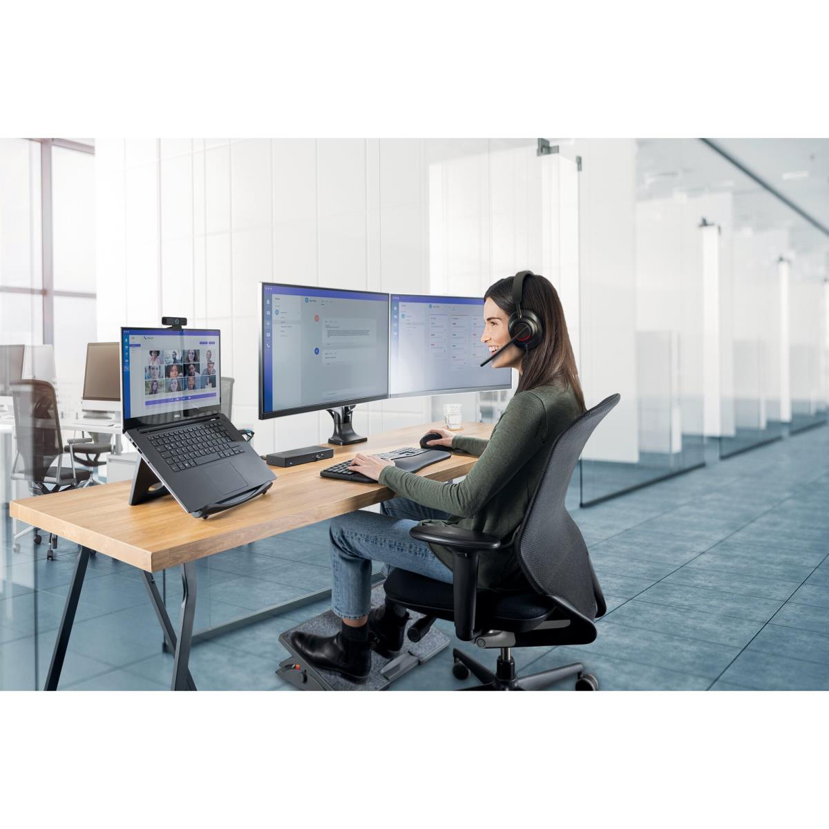 KENSINGTON Monitor Mount - Smartfit - Desk - 2 Monitor - Tilt/swivel/rotate - Up To 27in - Black