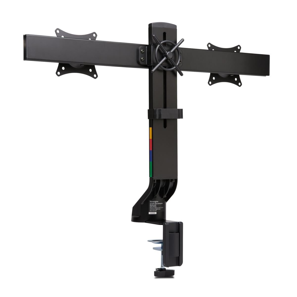 KENSINGTON Monitor Mount - Smartfit - Desk - 2 Monitor - Tilt/swivel/rotate - Up To 27in - Black