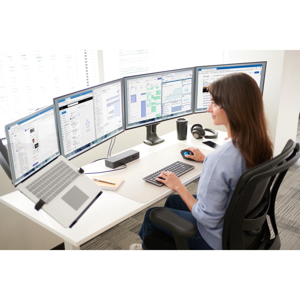 KENSINGTON Smartfit One-touch Height Adjustable Dual Monitor Arm