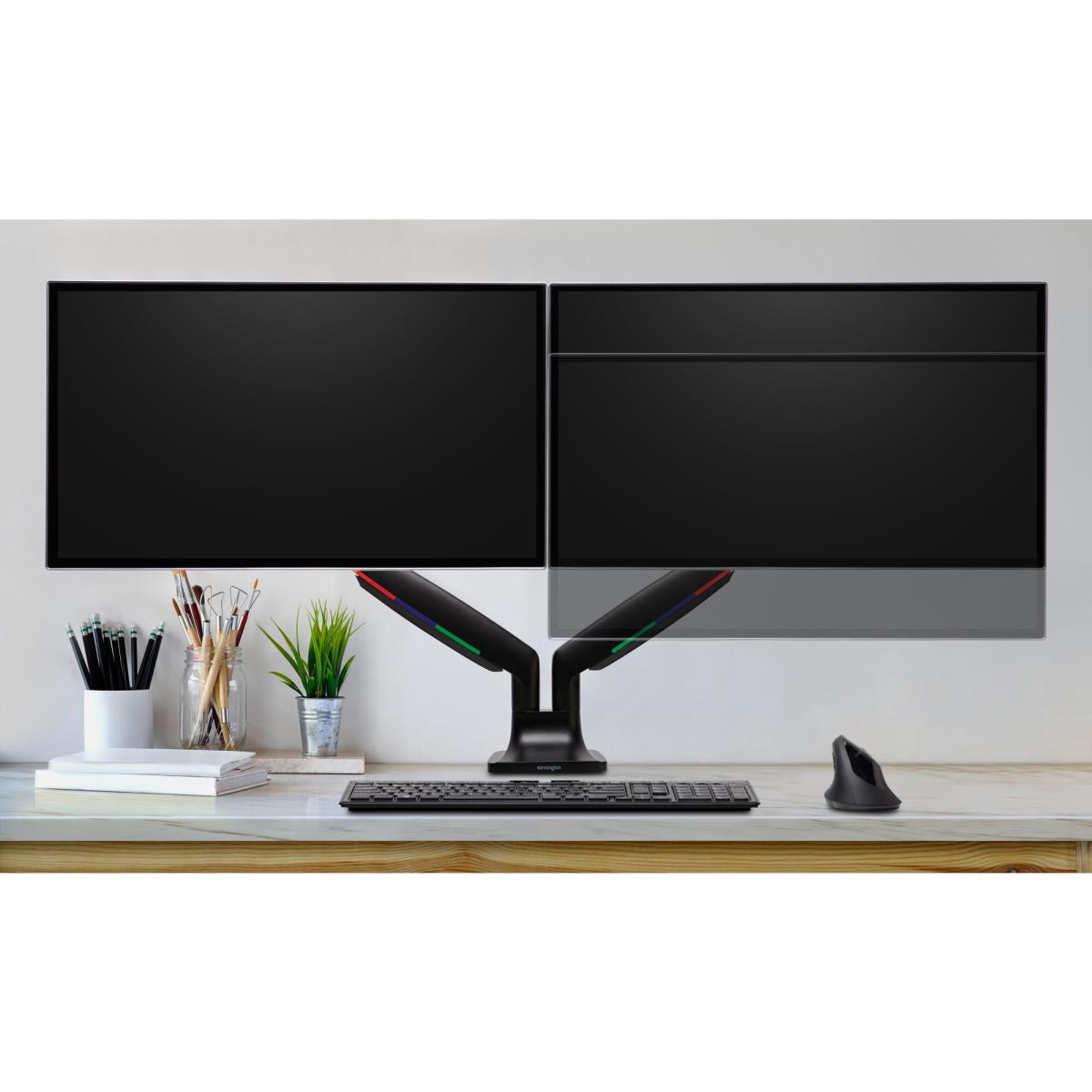 KENSINGTON Smartfit One-touch Height Adjustable Dual Monitor Arm