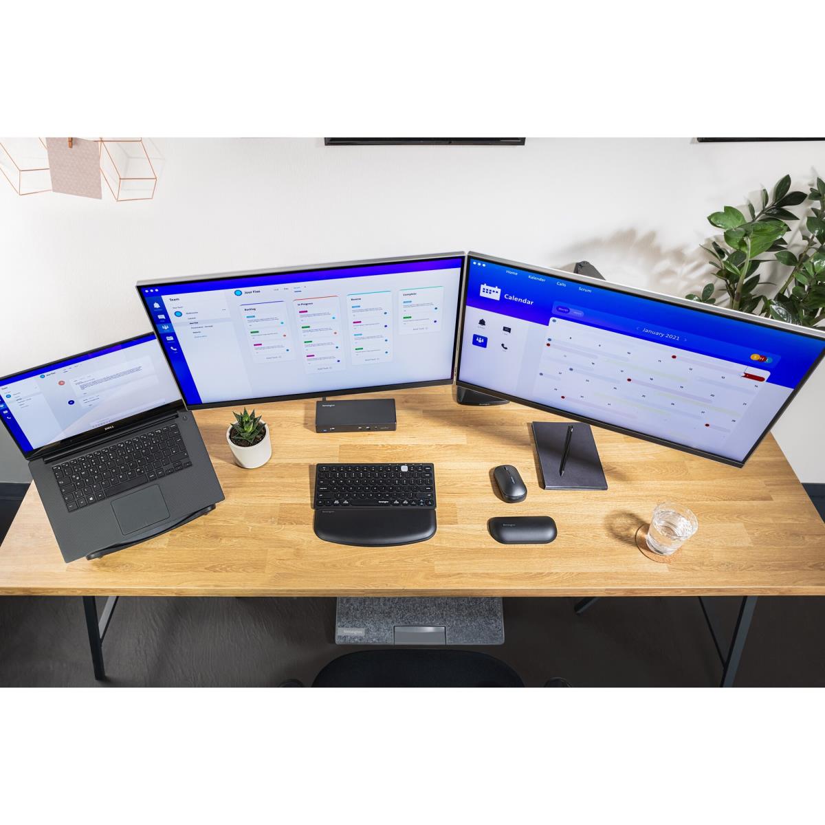 KENSINGTON Smartfit One-touch Height Adjustable Dual Monitor Arm