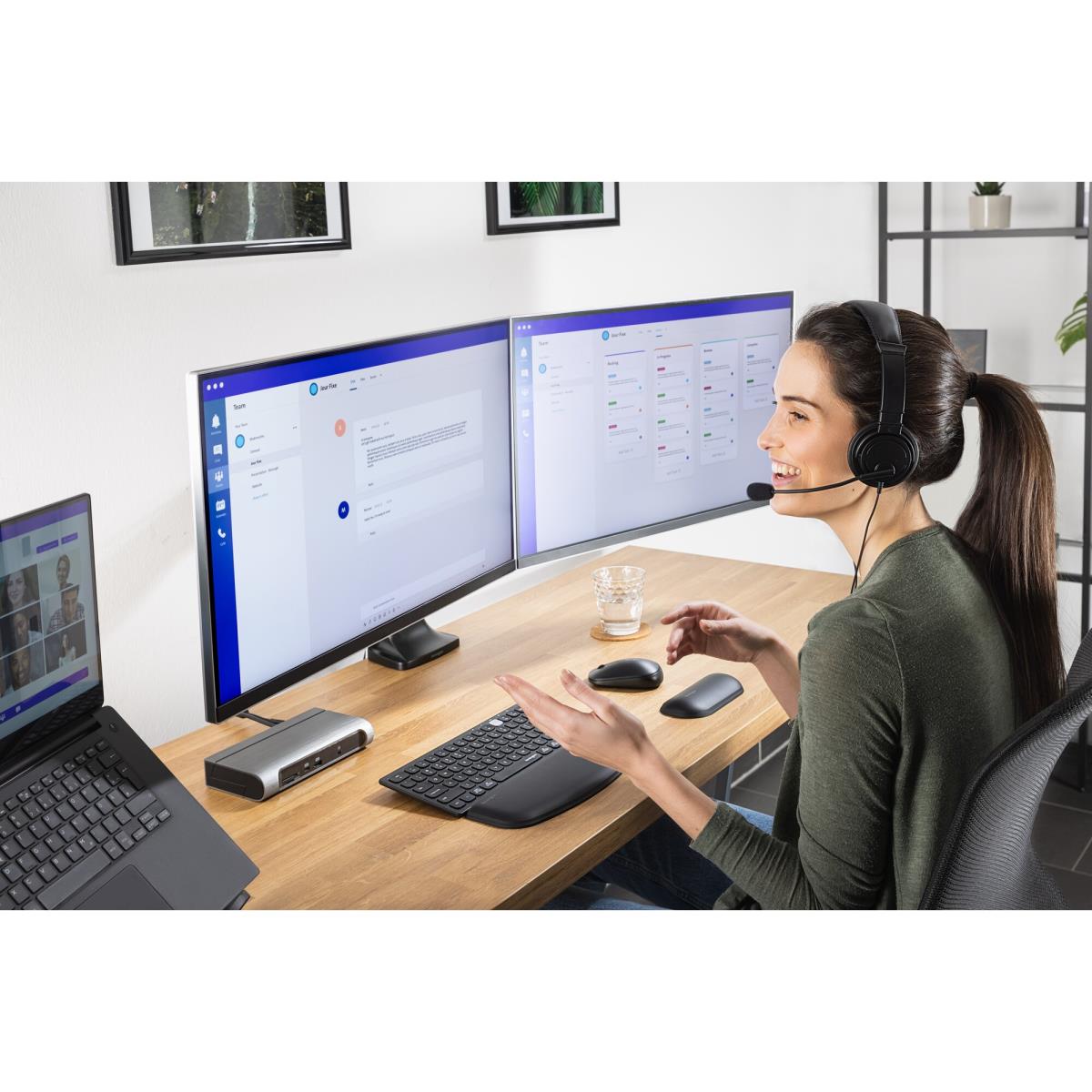 KENSINGTON Smartfit One-touch Height Adjustable Dual Monitor Arm