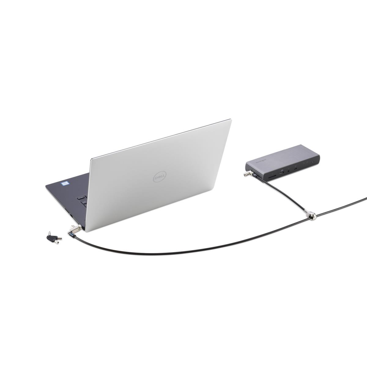 KENSINGTON Slim N17 2.0 Keyed Dual Head Laptop Lock for Wedge-Shaped Slots