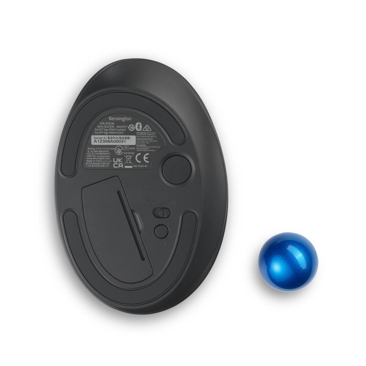 KENSINGTON Pro Fit Ergo TB450 Trackball Black