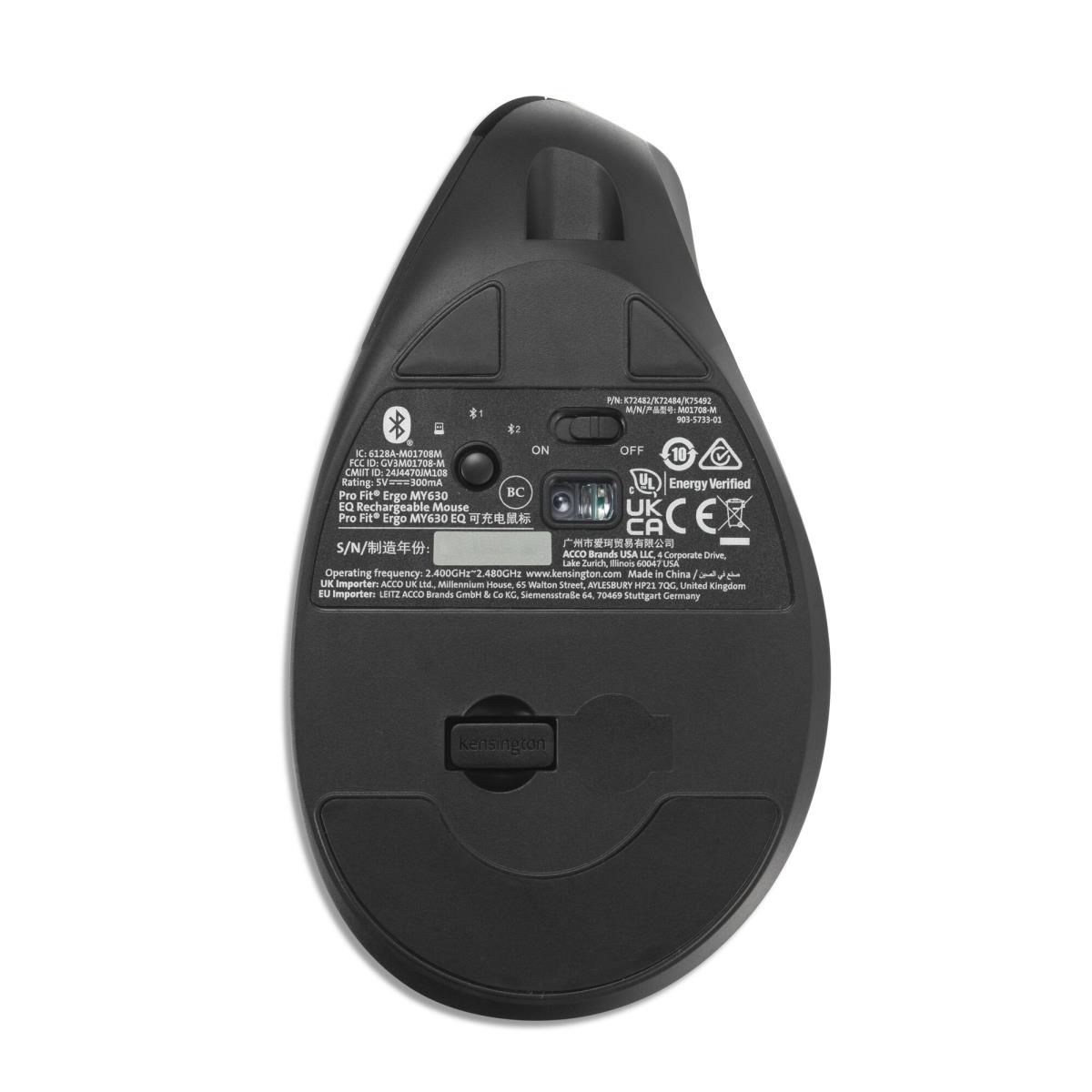 KENSINGTON My630 Eq Rechargeable Ergo Mouse