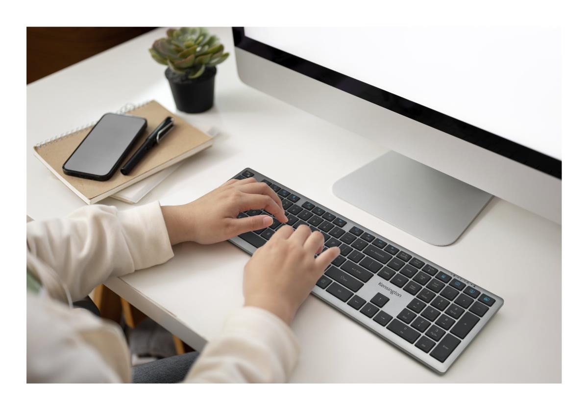 KENSINGTON KB535 EQ Rechargeable Multi-Device Keyboard - qwerty uk