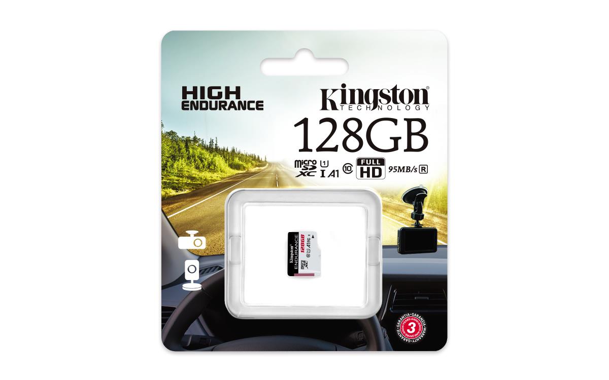 KINGSTON Micro Sdxc Card - High Endurance - 128GB - Cl10 - A1  Uhs-i