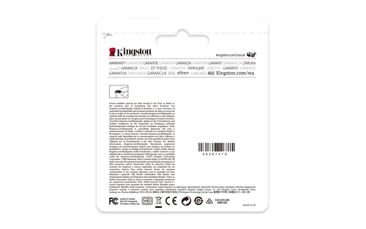 KINGSTON Micro Sdxc Card - High Endurance - 128GB - Cl10 - A1  Uhs-i
