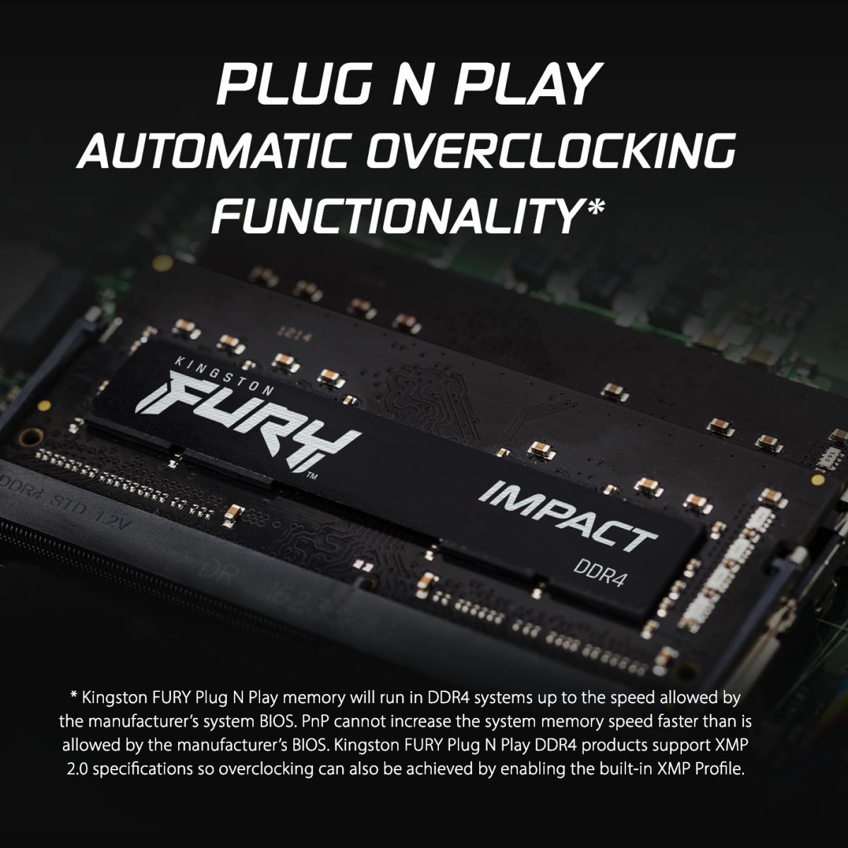 KINGSTON 32GB Ddr4-3200MHz Cl20 SoDIMM (kit Of 2) Fury Impact