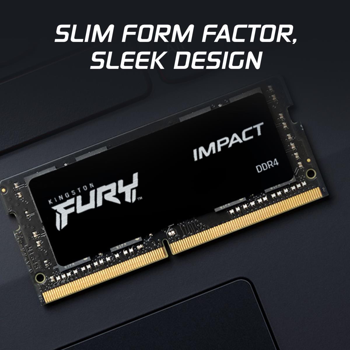 KINGSTON 32GB Ddr4-3200MHz Cl20 SoDIMM (kit Of 2) Fury Impact