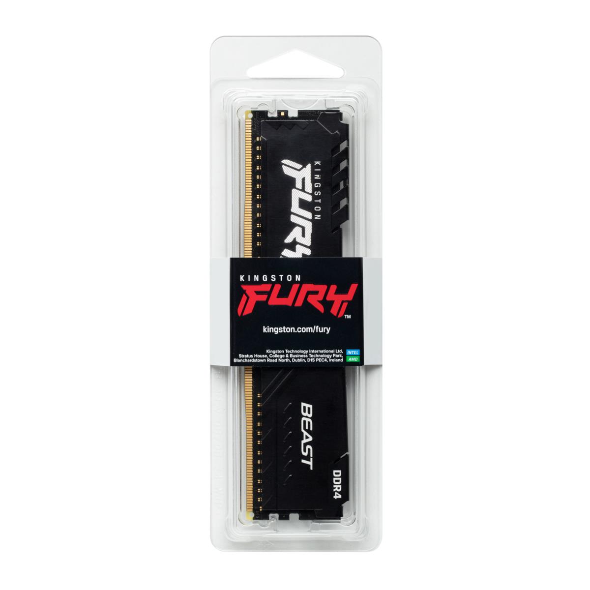 KINGSTON 8GB Ddr4 3200MHz Cl16 DIMM Fury Beast Black