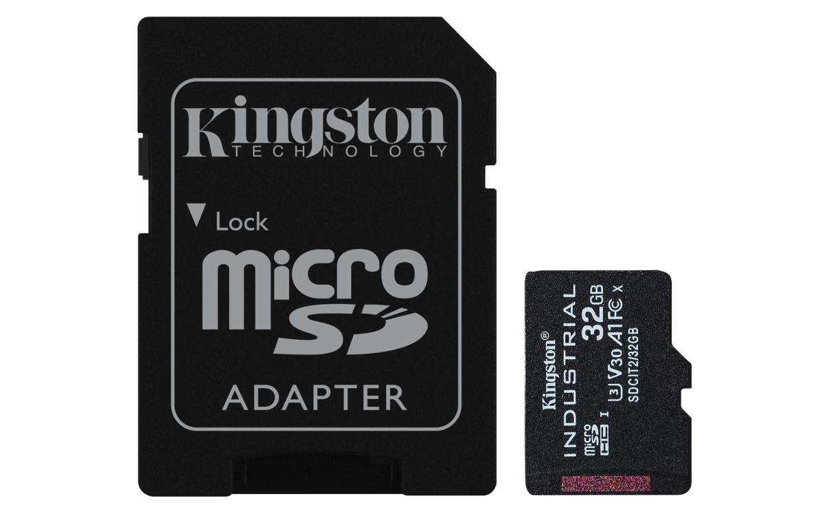 KINGSTON 32GB Micro Sdhc Class 10 A1 Pslc Industrial Card Single Pack With Adapter