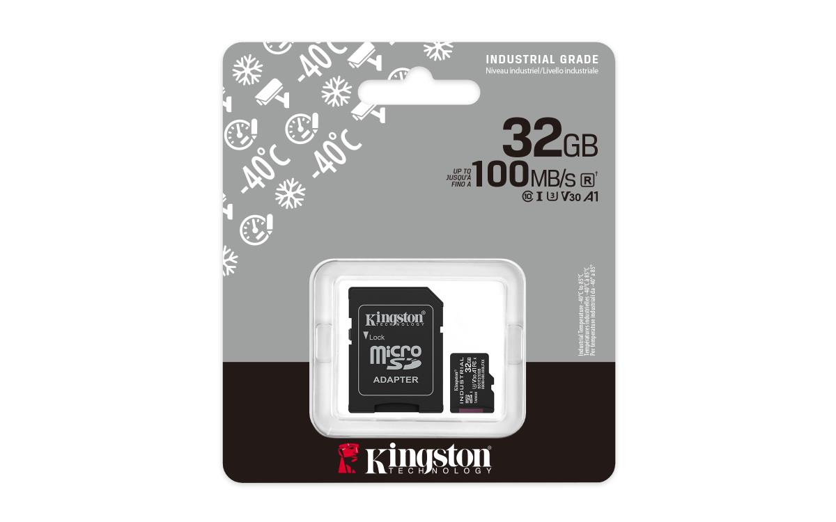 KINGSTON 32GB Micro Sdhc Class 10 A1 Pslc Industrial Card Single Pack With Adapter