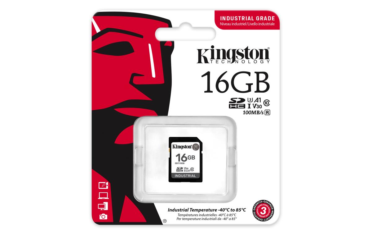 KINGSTON Sdhc Card - Industrial - 16GB - C10 Uhs-i U3 V30