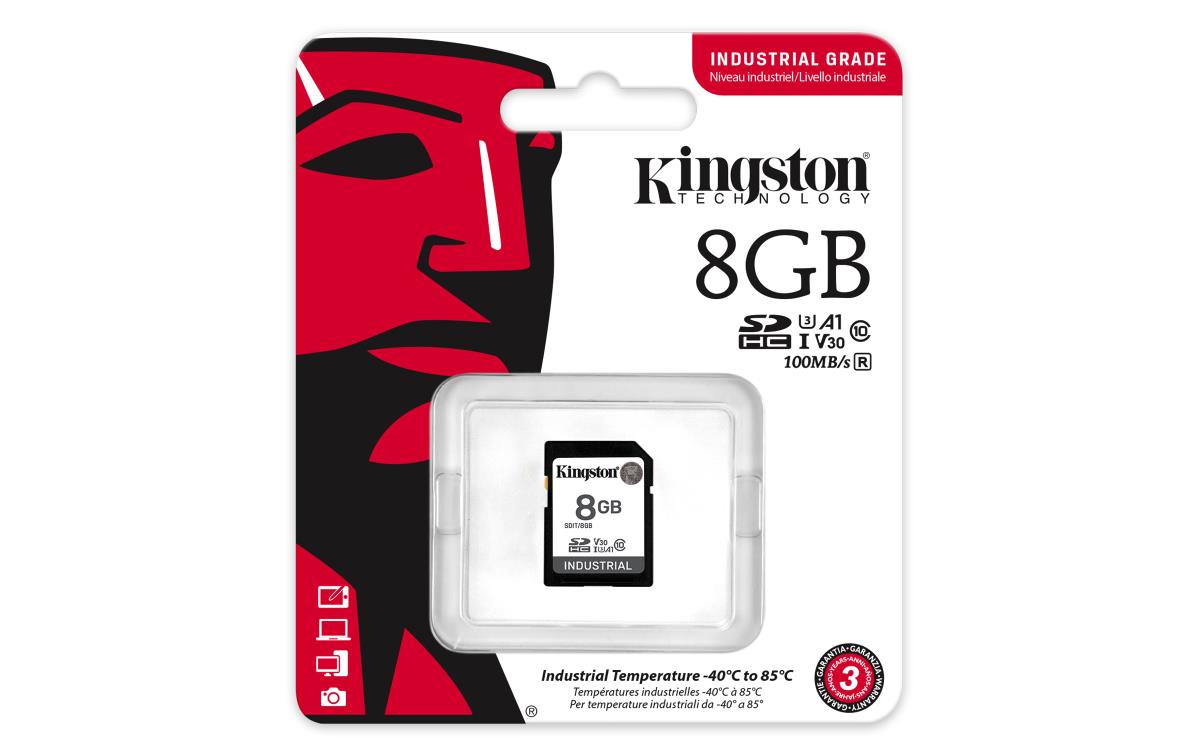 KINGSTON Sdhc Card - Industrial - 8GB - C10 Uhs-i U3 V30