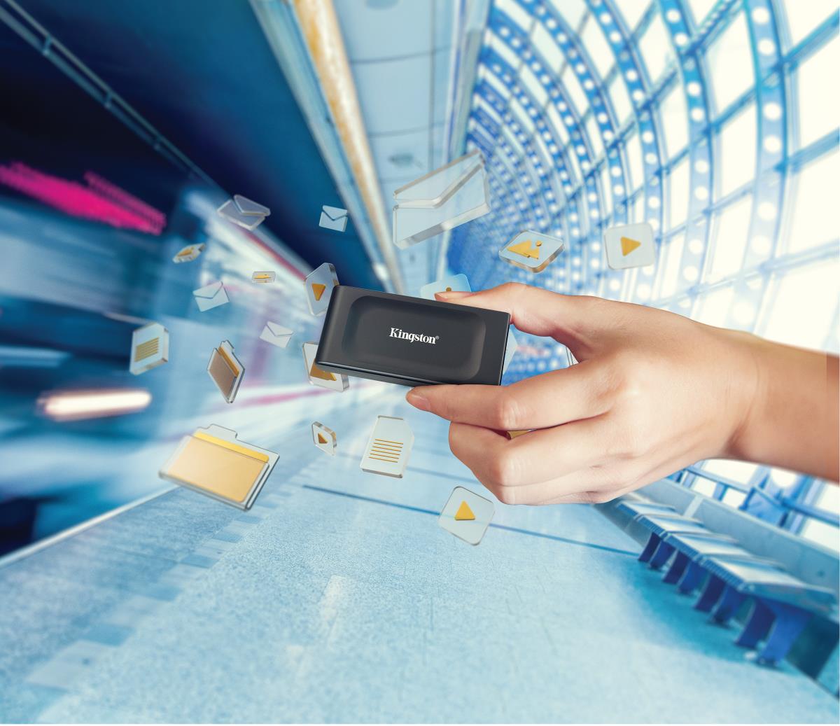 KINGSTON SSD - Xs1000 Portable Drive - 2TB - USB 3.2 Gen 2 - Black