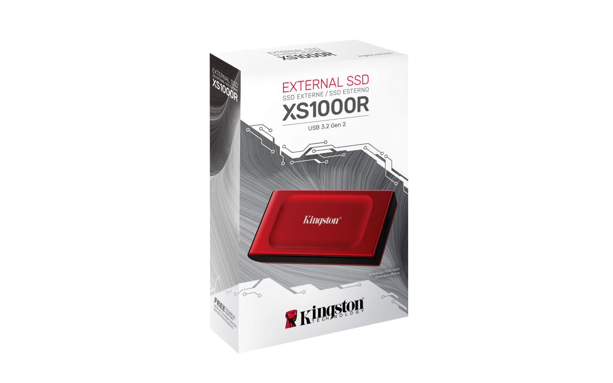 KINGSTON SSD - Xs1000 Portable Drive - 2TB - USB 3.2 - Red