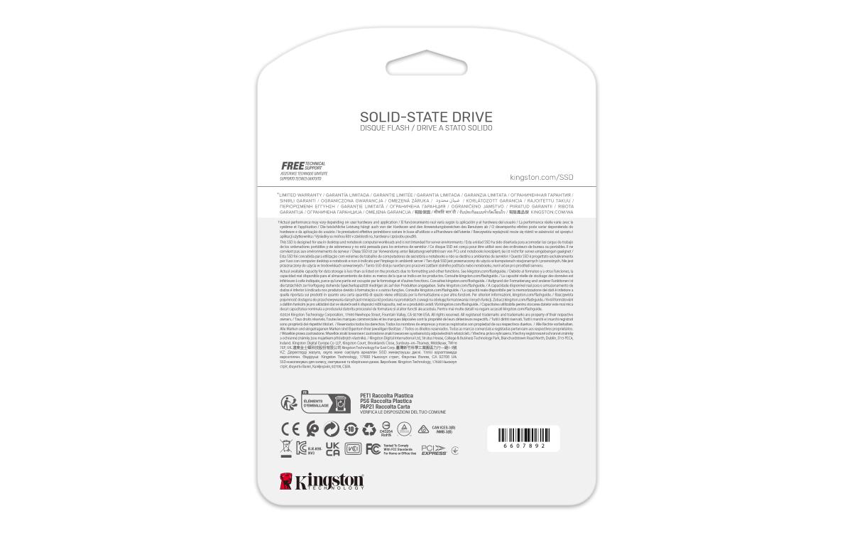 KINGSTON SSD - Nv3 - 4TB - Pci-e 4.0 X4 Nvme - M.2 2280