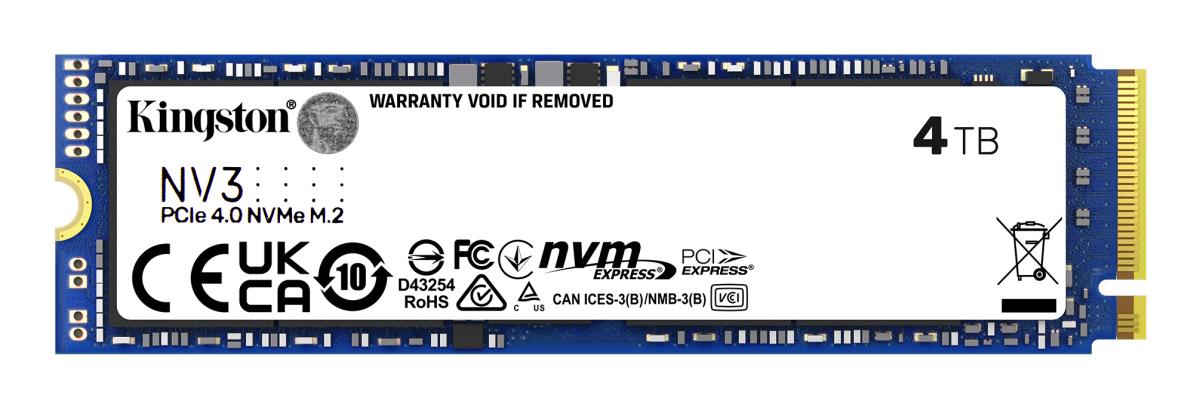 KINGSTON SSD - Nv3 - 4TB - Pci-e 4.0 X4 Nvme - M.2 2280