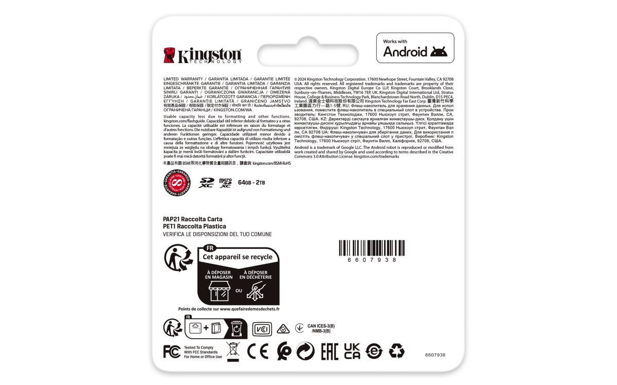 KINGSTON Micro Sdxc Card - Canvas Go Plus  - 256GB - Cl10 - Uhs-l A2 U3 With Adapter