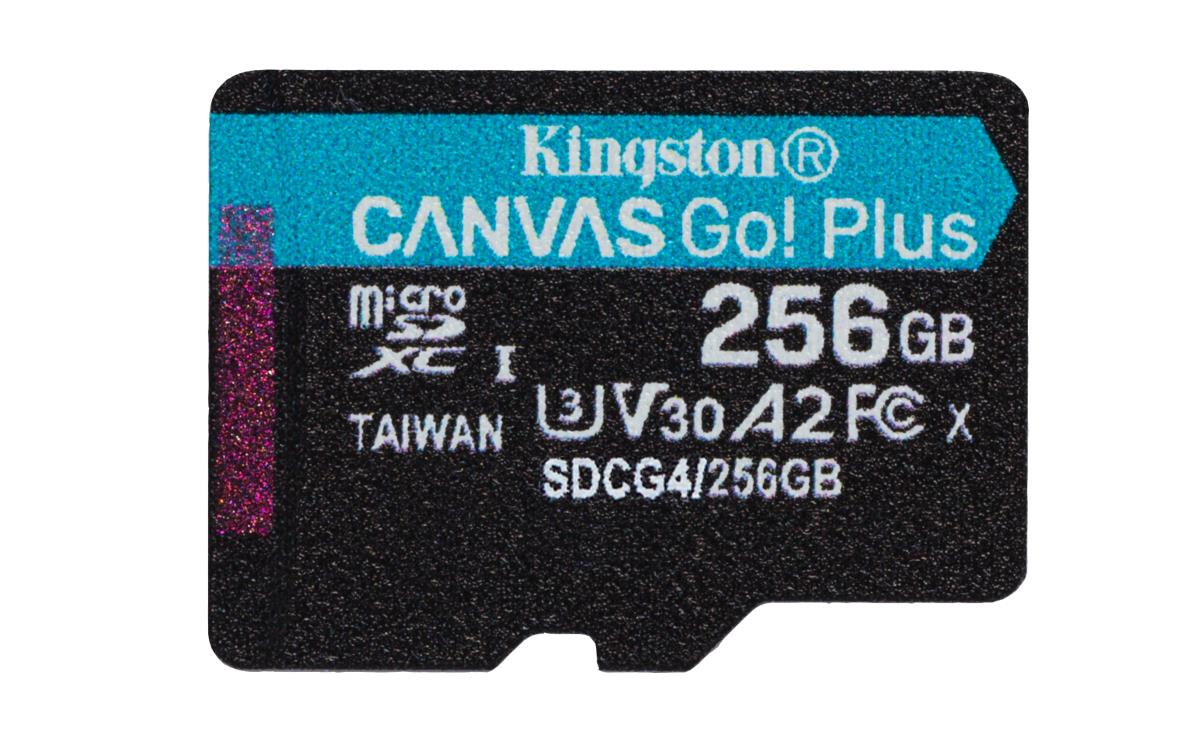 KINGSTON Micro Sdxc Card - Canvas Go Plus  - 256GB - Cl10 - Uhs-l A2 U3 With Adapter