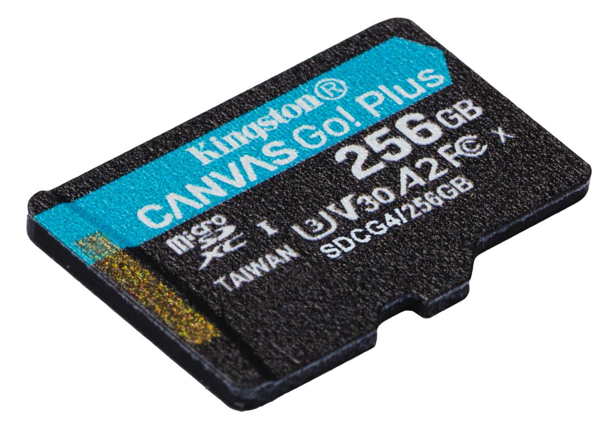 KINGSTON Micro Sdxc Card - Canvas Go Plus  - 256GB - Cl10 - Uhs-l A2 U3 With Adapter