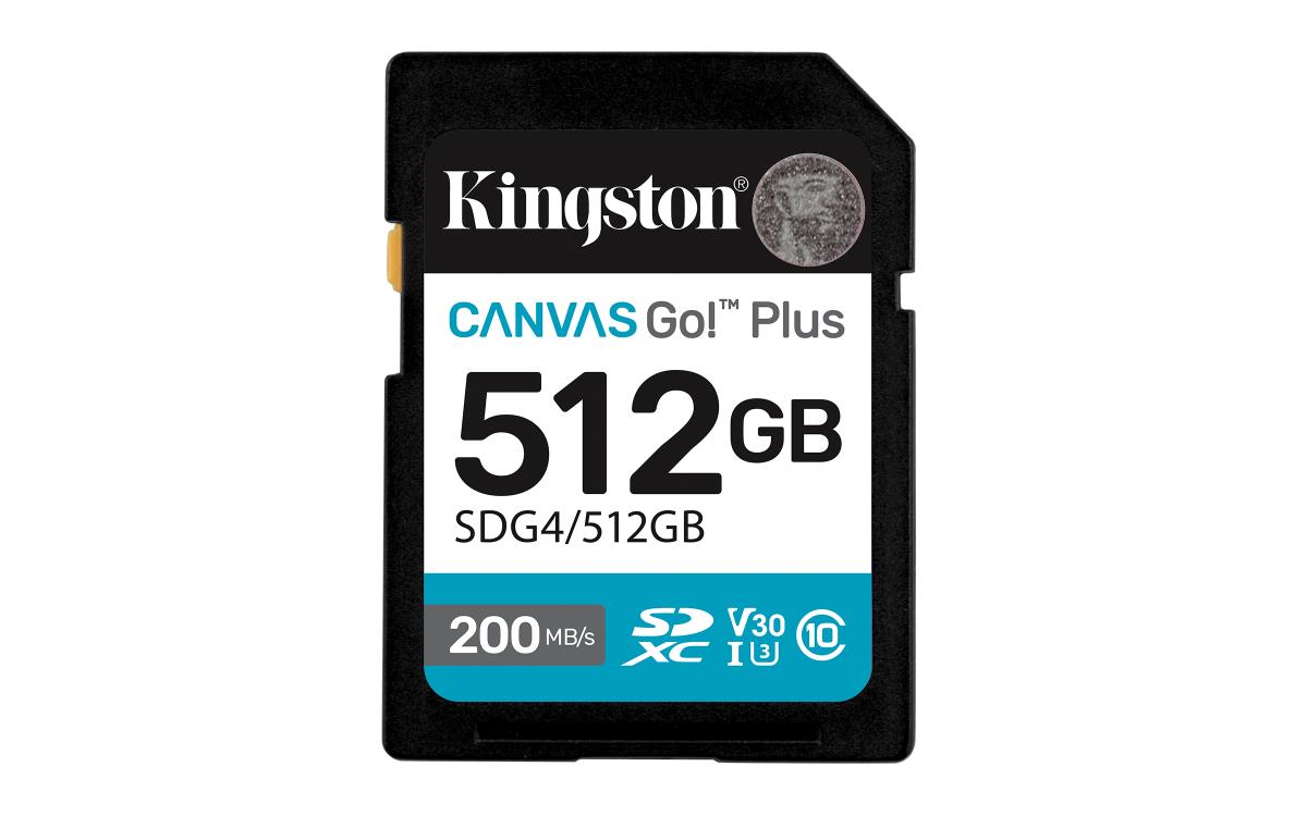 KINGSTON Sdxc Card - Canvas Go Plus  - 512GB - Cl10 - Uhs-l U3 V30