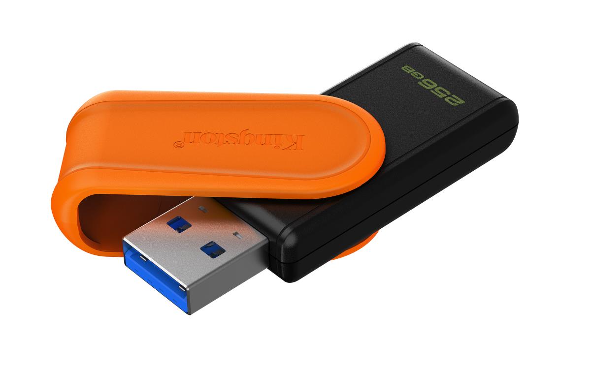 KINGSTON Datatraveler Exodia S - 256GB USB Stick - USB 3.2 - Black / Orange