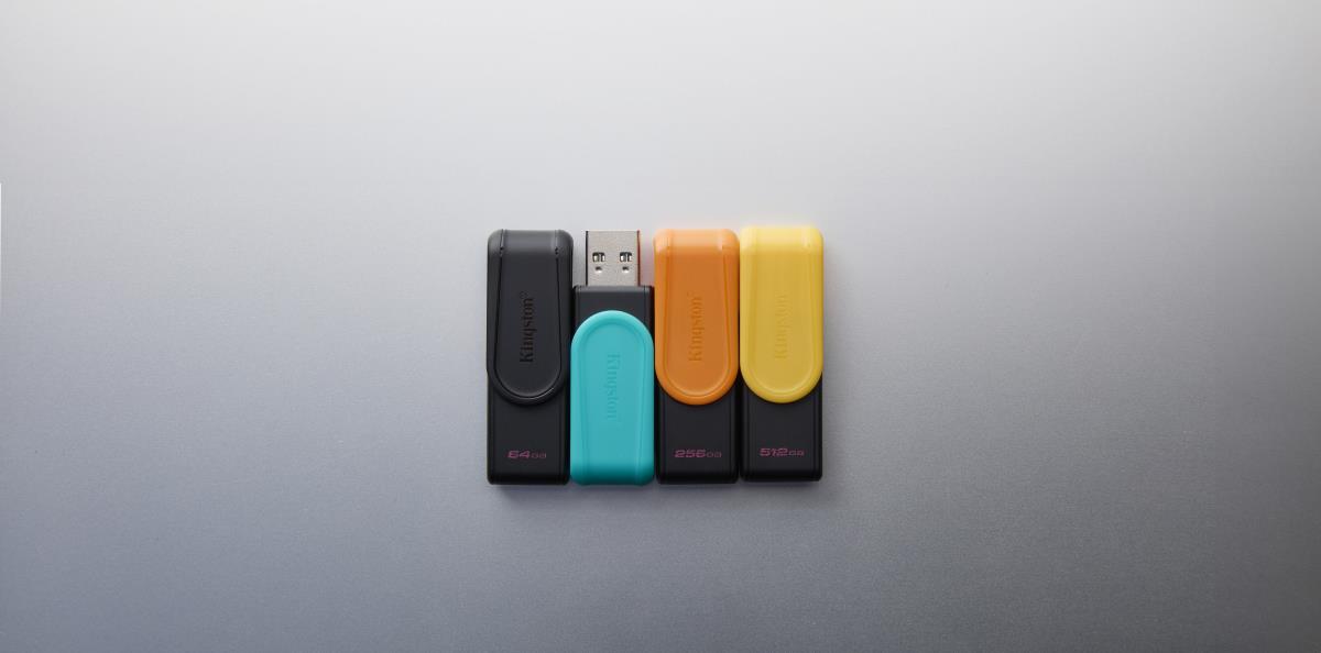 KINGSTON Datatraveler Exodia S - 256GB USB Stick - USB 3.2 - Black / Orange