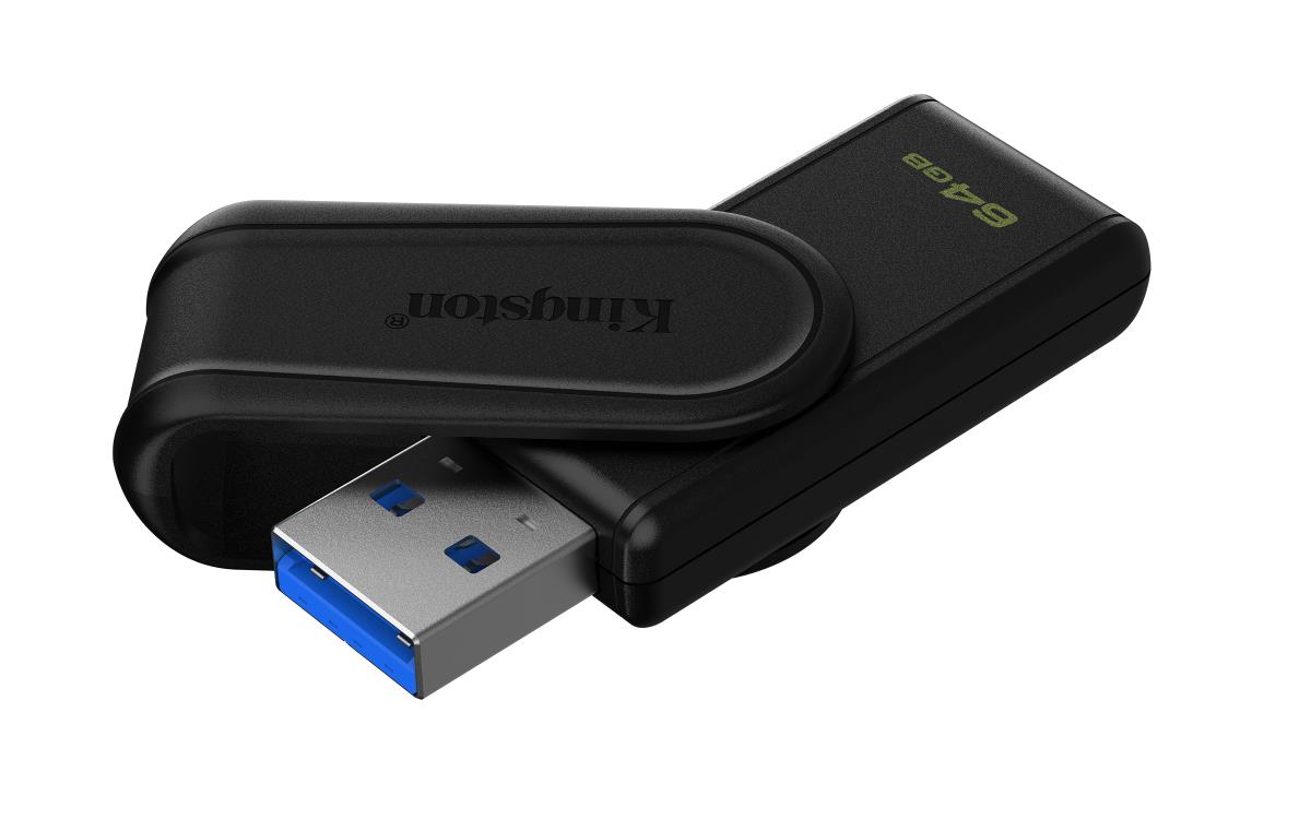 KINGSTON Datatraveler Exodia S - 64GB USB Stick - USB 3.2 - Black / Black
