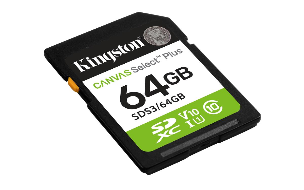 KINGSTON Sdxc Card - Canvas Select Plus - 64GB - Uhs-i U1/u3 Video Class 10/30