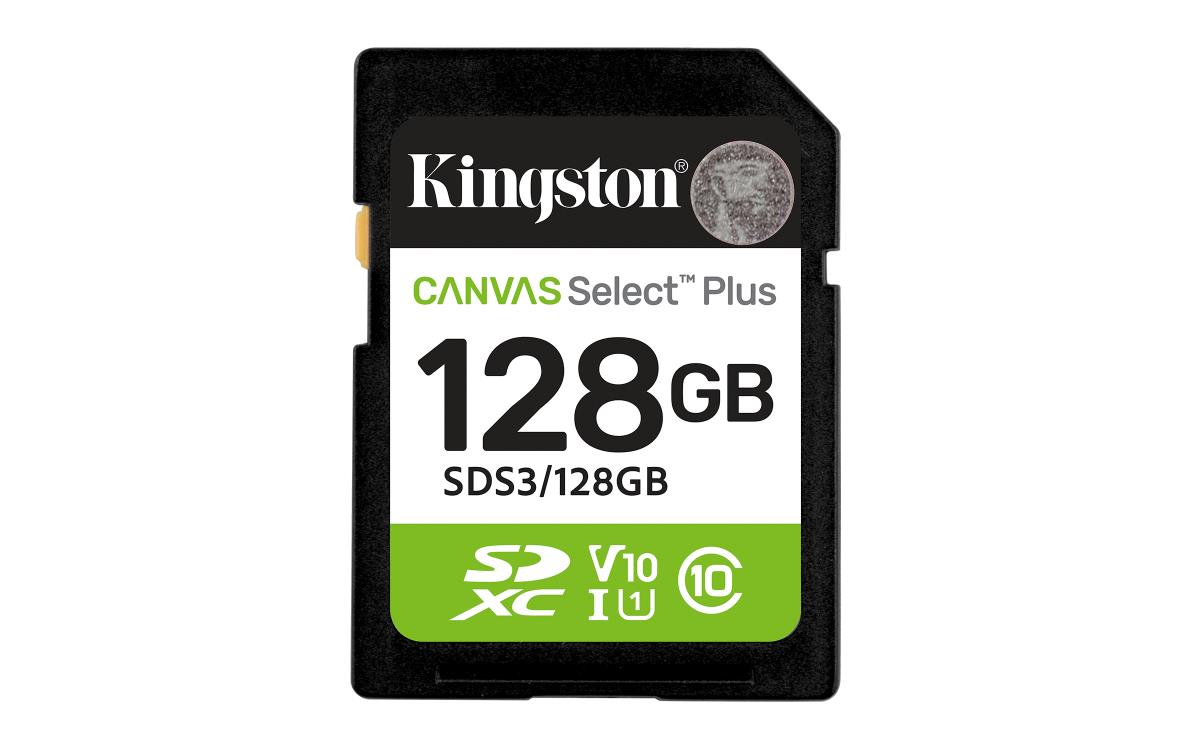 KINGSTON Sdxc Card - Canvas Select Plus - 128GB - Uhs-i U1/u3 Video Class 10/30