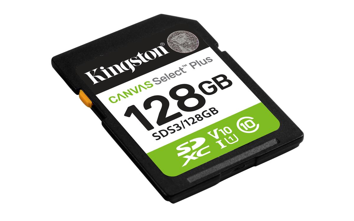 KINGSTON Sdxc Card - Canvas Select Plus - 128GB - Uhs-i U1/u3 Video Class 10/30