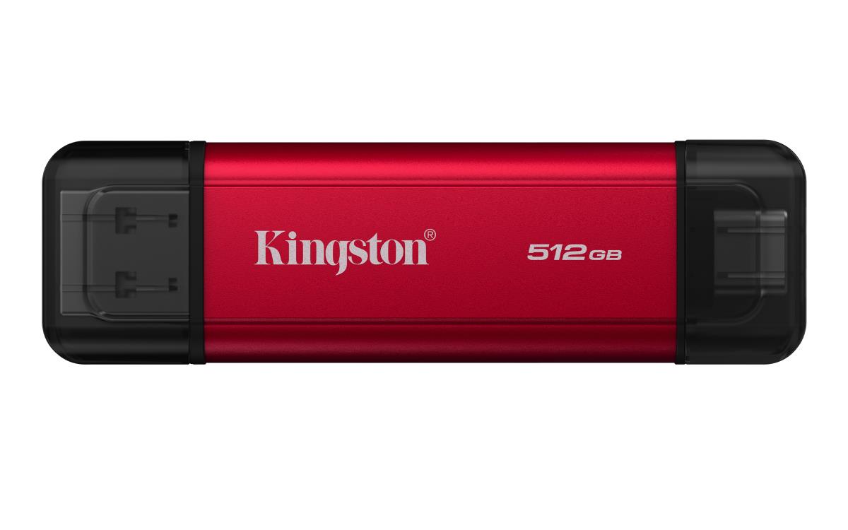 KINGSTON Dual Portable Solid-state Drive 512GB USB Type-a / USB Type-c Black / Red