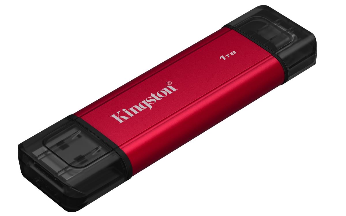 KINGSTON Dual Portable Solid-state Drive 1TB USB Type-a / USB Type-c Black / Red