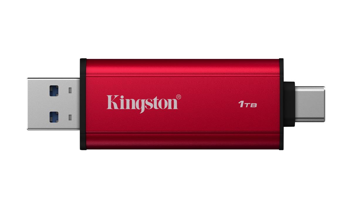 KINGSTON Dual Portable Solid-state Drive 1TB USB Type-a / USB Type-c Black / Red